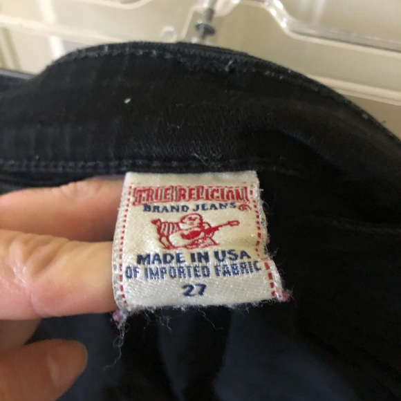 True religion size 27 black jeans - Picture 2 of 5